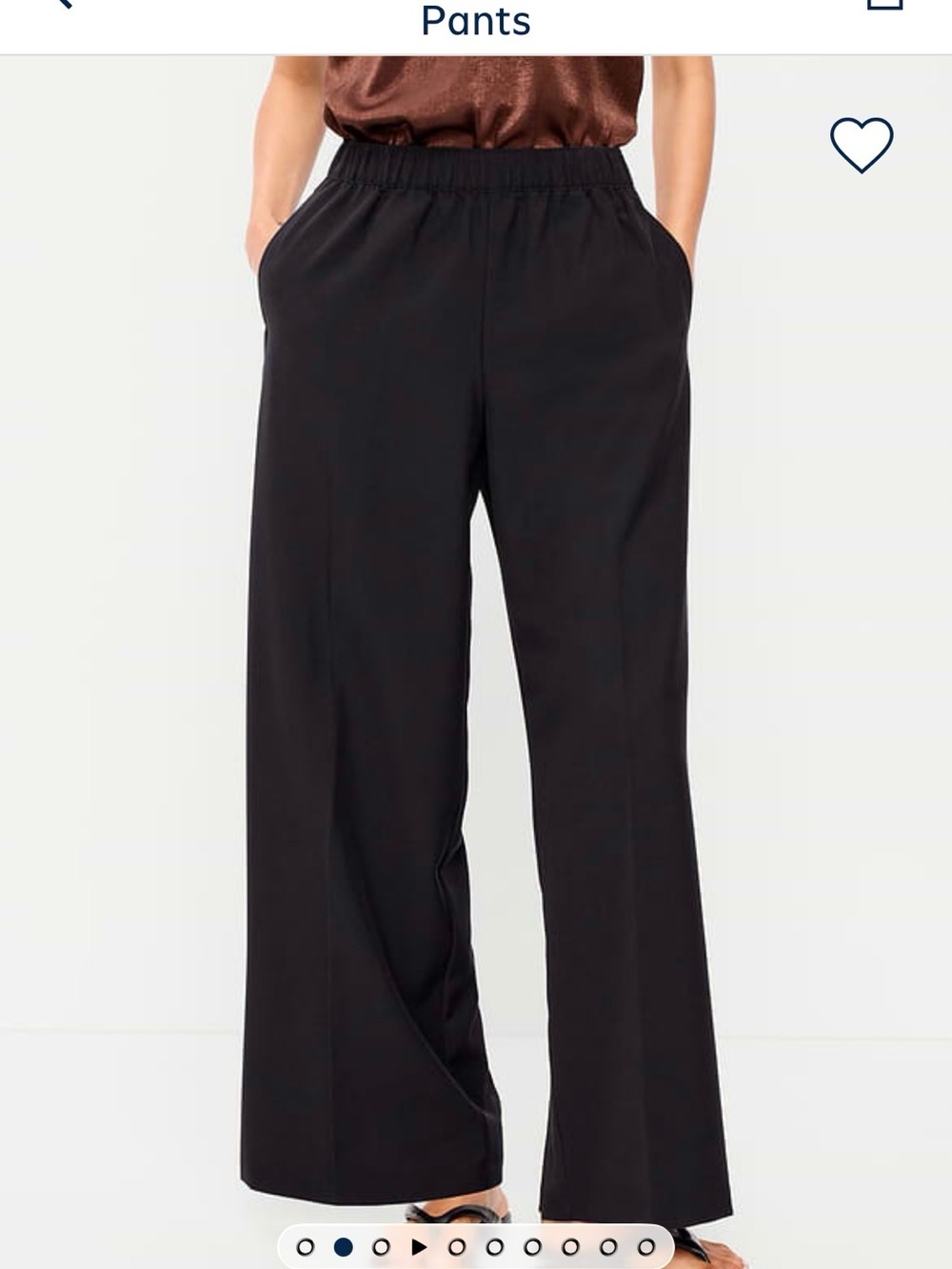 Old Navy Black Wide-Leg Pull-On Pants small petite NWT